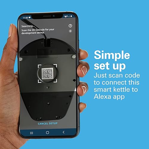 Miniatura 6 de Hamilton Beach Tetera eléctrica inteligente y caldera de agua, funciona con Alexa, 1.7 litros, ebullición rápida 1500 vatios, inalámbrica, mantiene