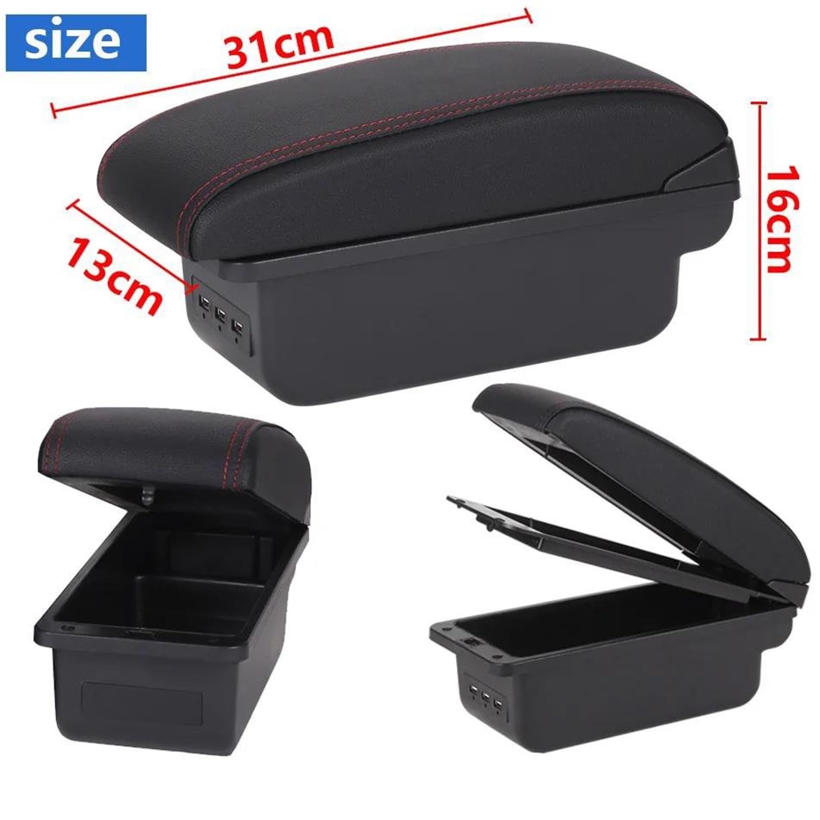 Accoudoir Central Rangement Pour Voiture Adapté La Pour Mazda 2/CX3 (2018 2019 2020) Pièces Intérieures Dédiées À Modernisation(Type E)