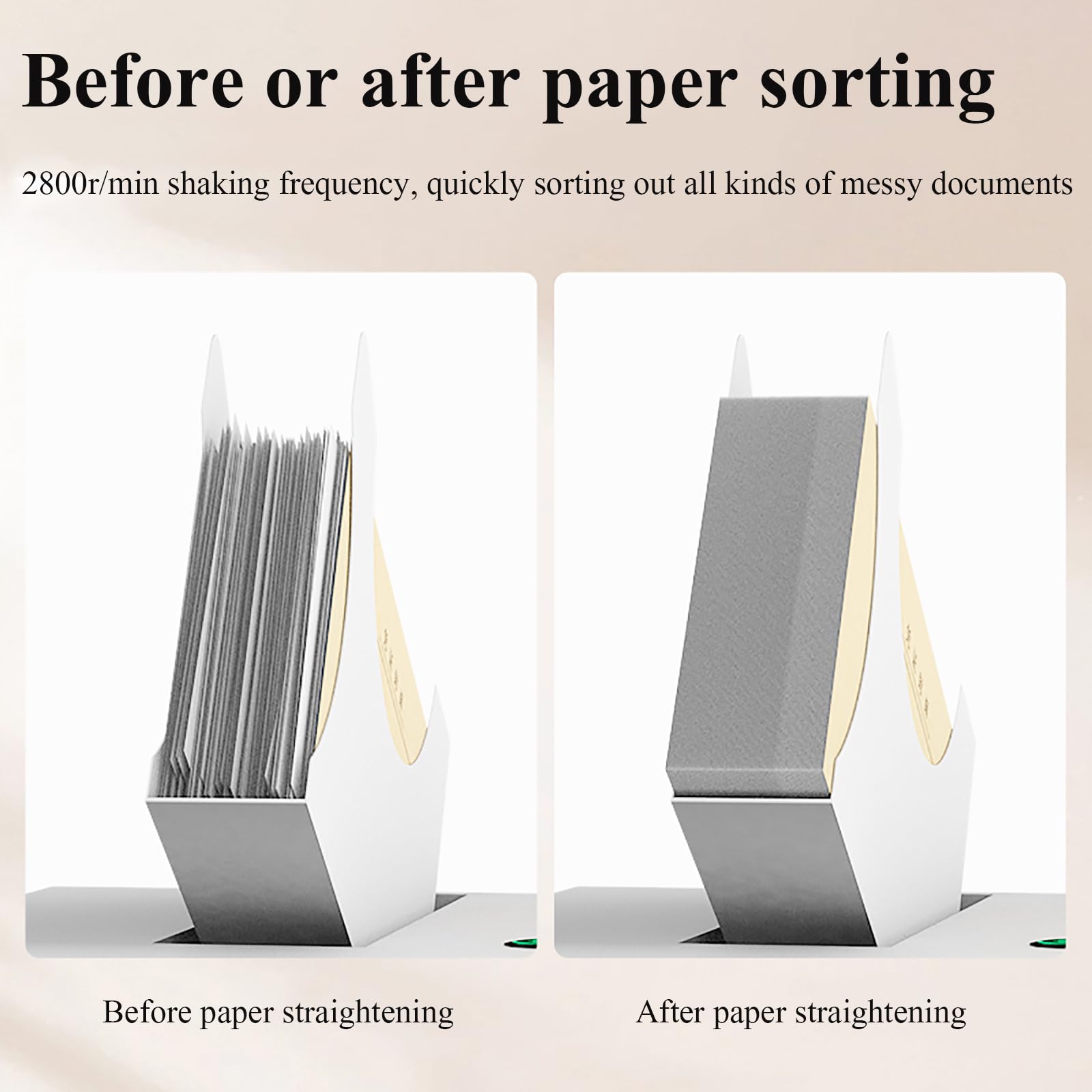 Máquina organizadora automática de papel, agitación de alta velocidad para clasificación rápida de documentos, ideal para oficina y uso comercial