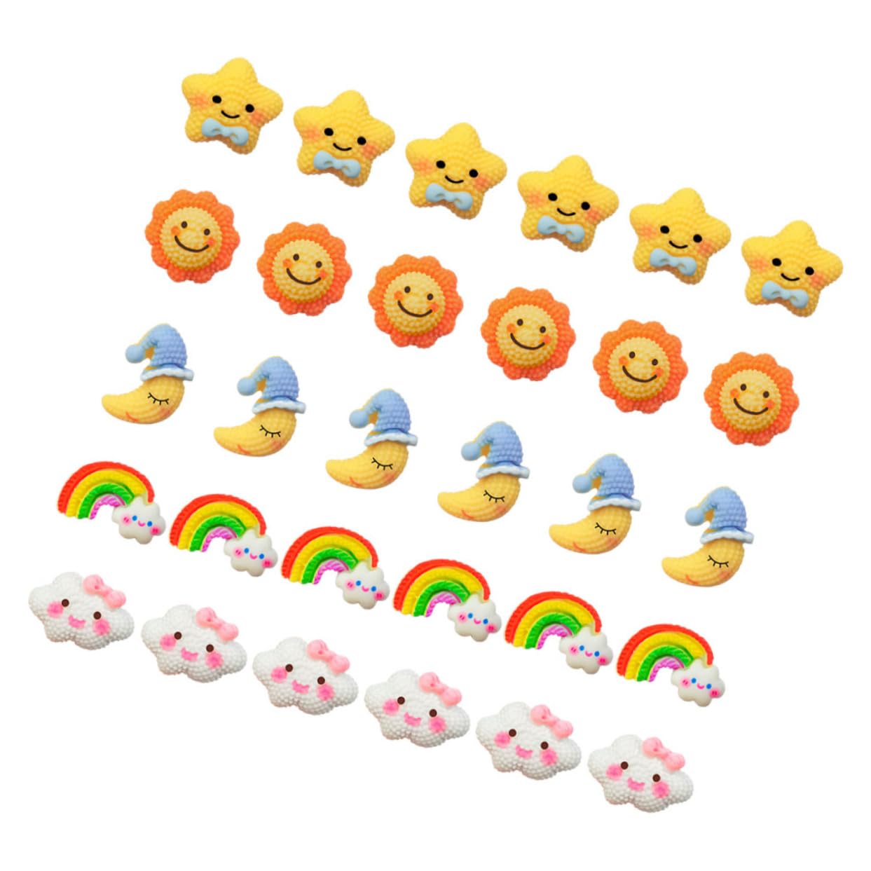 SHINEOFI 90stücke Wanddekorations-pinnnadeln Niedliche Resin-pushpins Mond Und Sternenform Dekorative Stecknadeln Für Pinnwände Korktafeln Und -projekte
