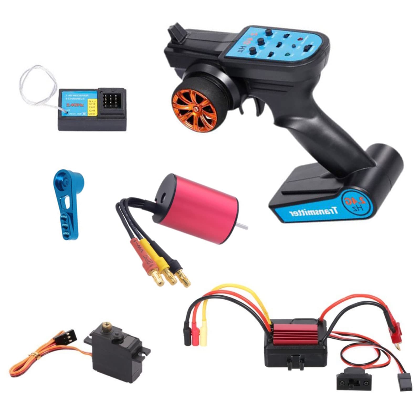 ZEZEFUFU 1 zestaw części do modernizacji samochodu RC bezszczotkowe serwo do sterowania silnikiem do WLtoys A959-B HSP