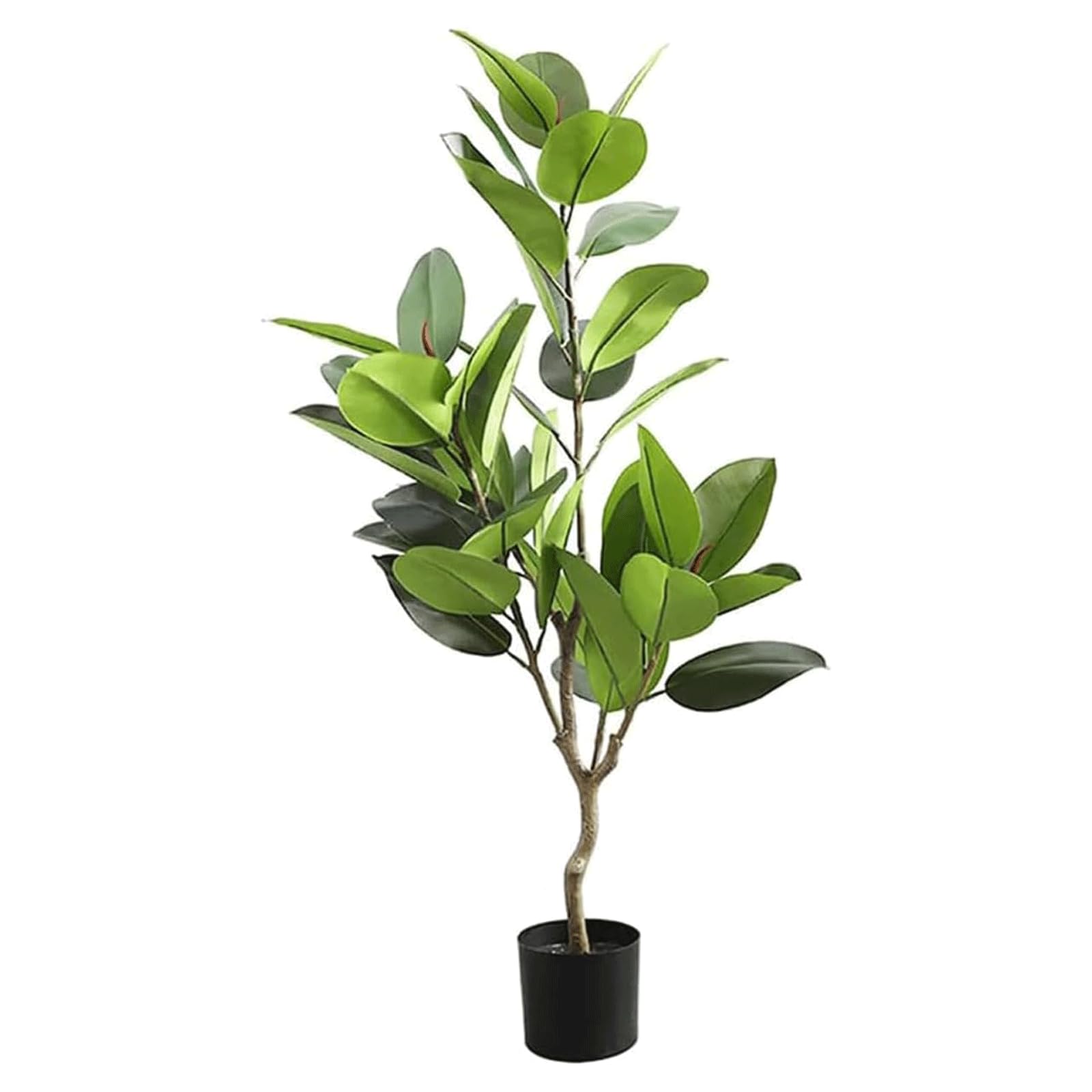 HCZKIUJY Faux Plant Artificial Trees 4.2ft Rubber Banyan Tree Fake Tree Artificial Green Plants Fake Plants Suitable for Office Home