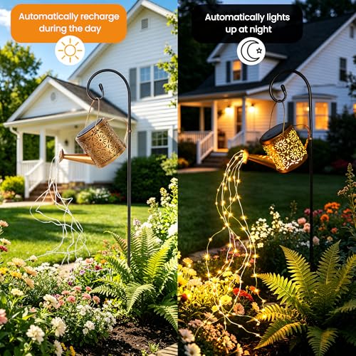 Solar Watering Can Lights Solar Lights Outdoor Waterproof Garden Decor - image 4