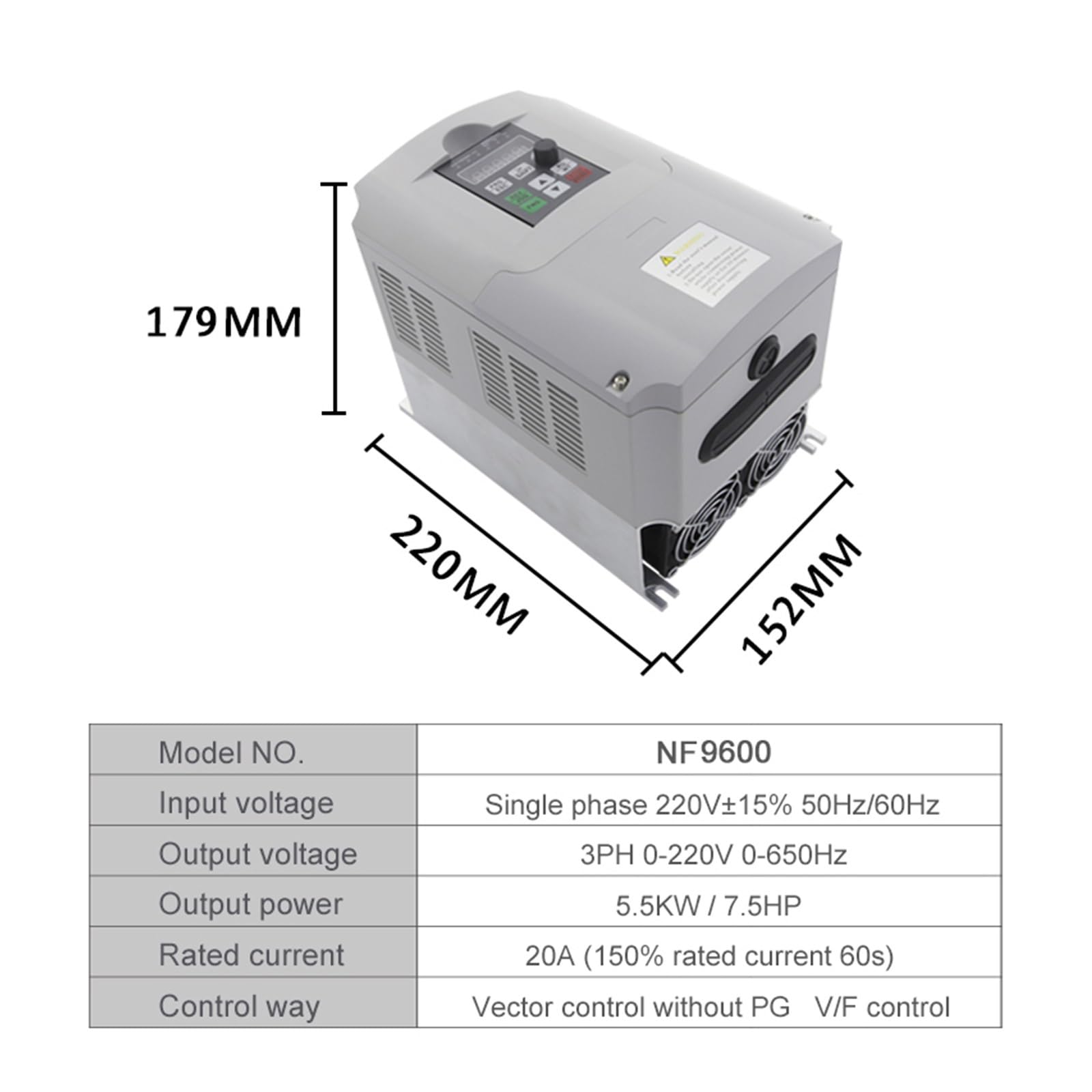Inverter di frequenza (VFD), 220 380v 1.5kw/2.2/4kw Ingresso monofase e convertitore di frequenza uscita trifase/Motore a corrente alternata Inverter VSD VFD 50HZ(2.2kw 220)