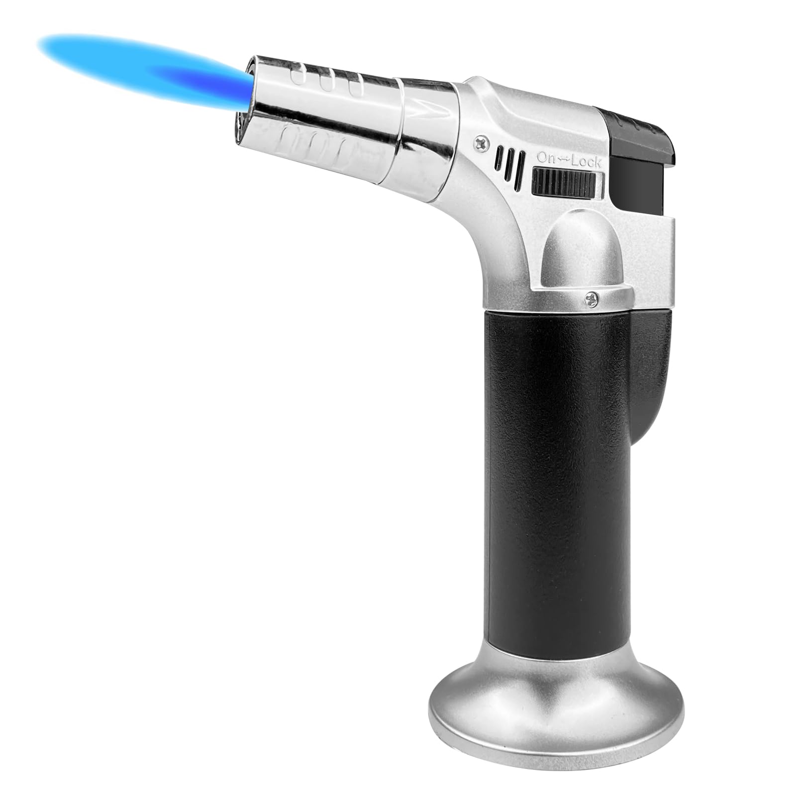 Soplete de Cocina, Profesional Antorcha Butano Encendedor, Antorcha de Cocina, Ajustable y Recargable Soplete Gas con Cerradura de Seguridad, para Cocinar y Barbacoas (Gas no Incluido)
