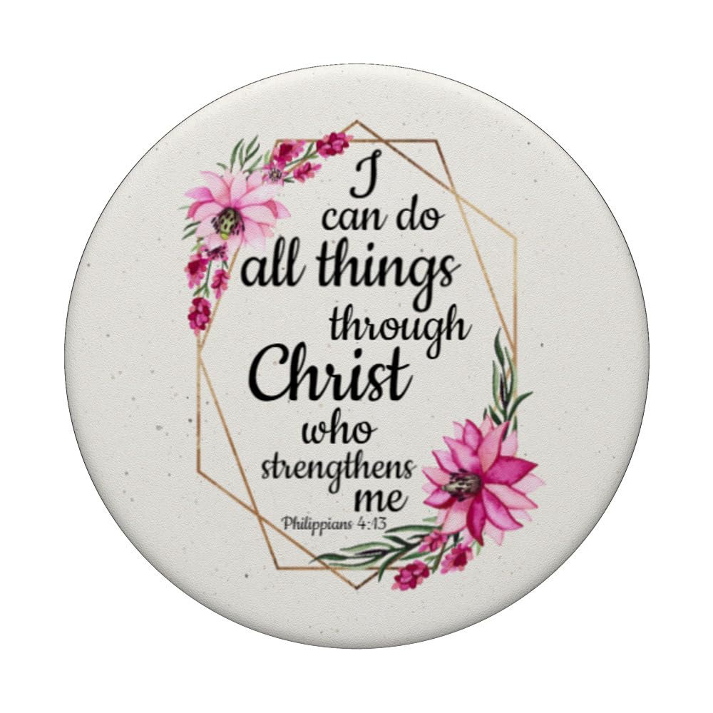 I Can Do All Things Christ Philippians 4:13 PopSocket - Bible Verse PopGrip For Phones & Tablets