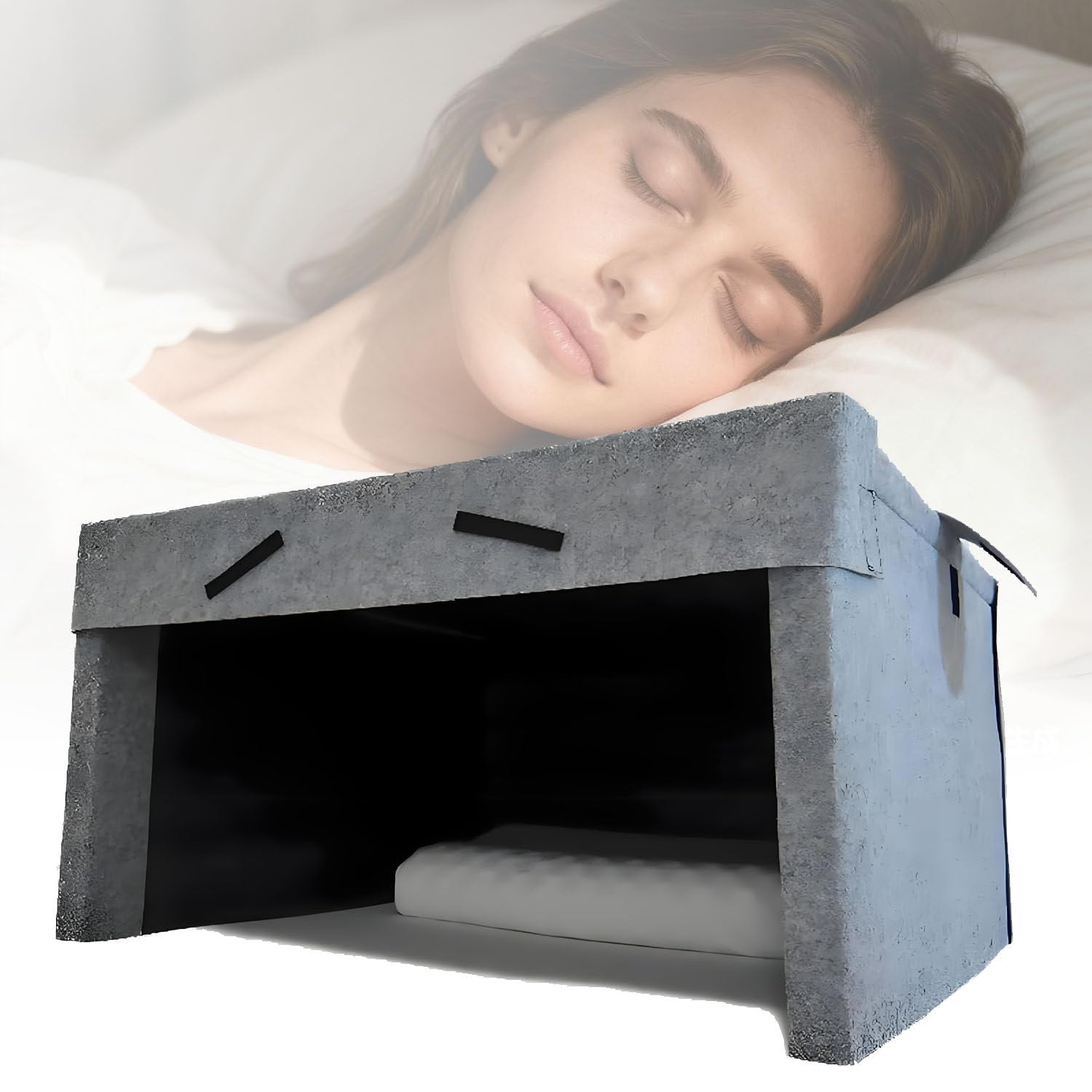 WTRYRN Foldable Soundproof Sleep Pod,Sleeping Soundproof Cabin,Sleep Assist Cabin,40mm Thick Sound Insulation Cotton,for Create a Safe Sleeping Environment