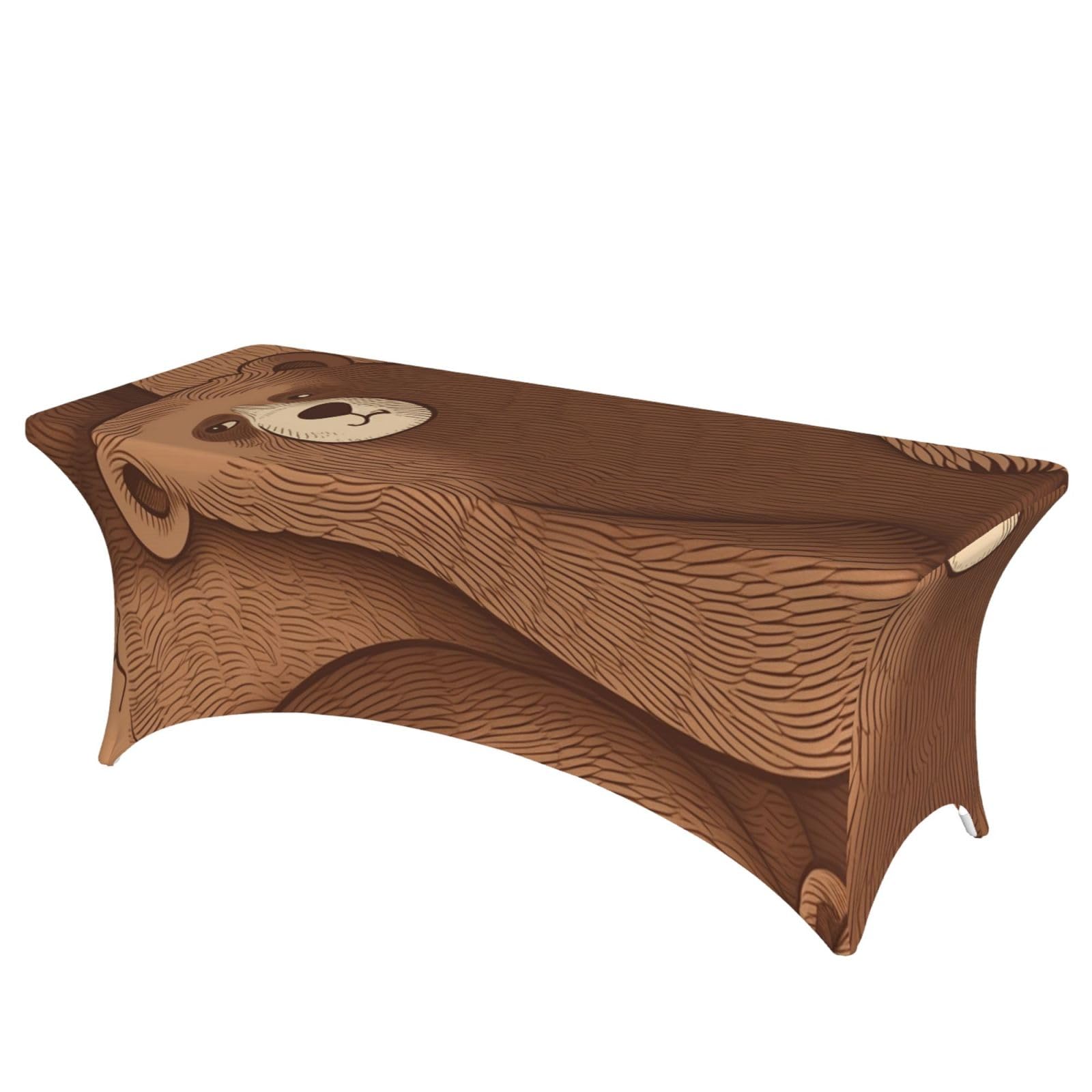 Nappe de table rectangulaire ours brun pour décorer un anniversaire