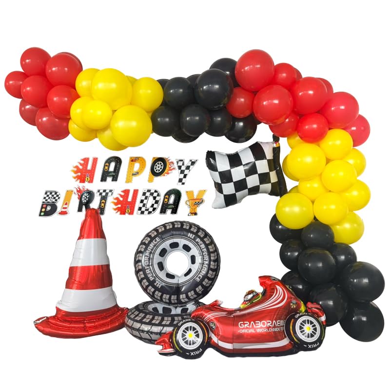 Amazon | frontier balloon 誕生日 飾り付け 車 レーシングカー