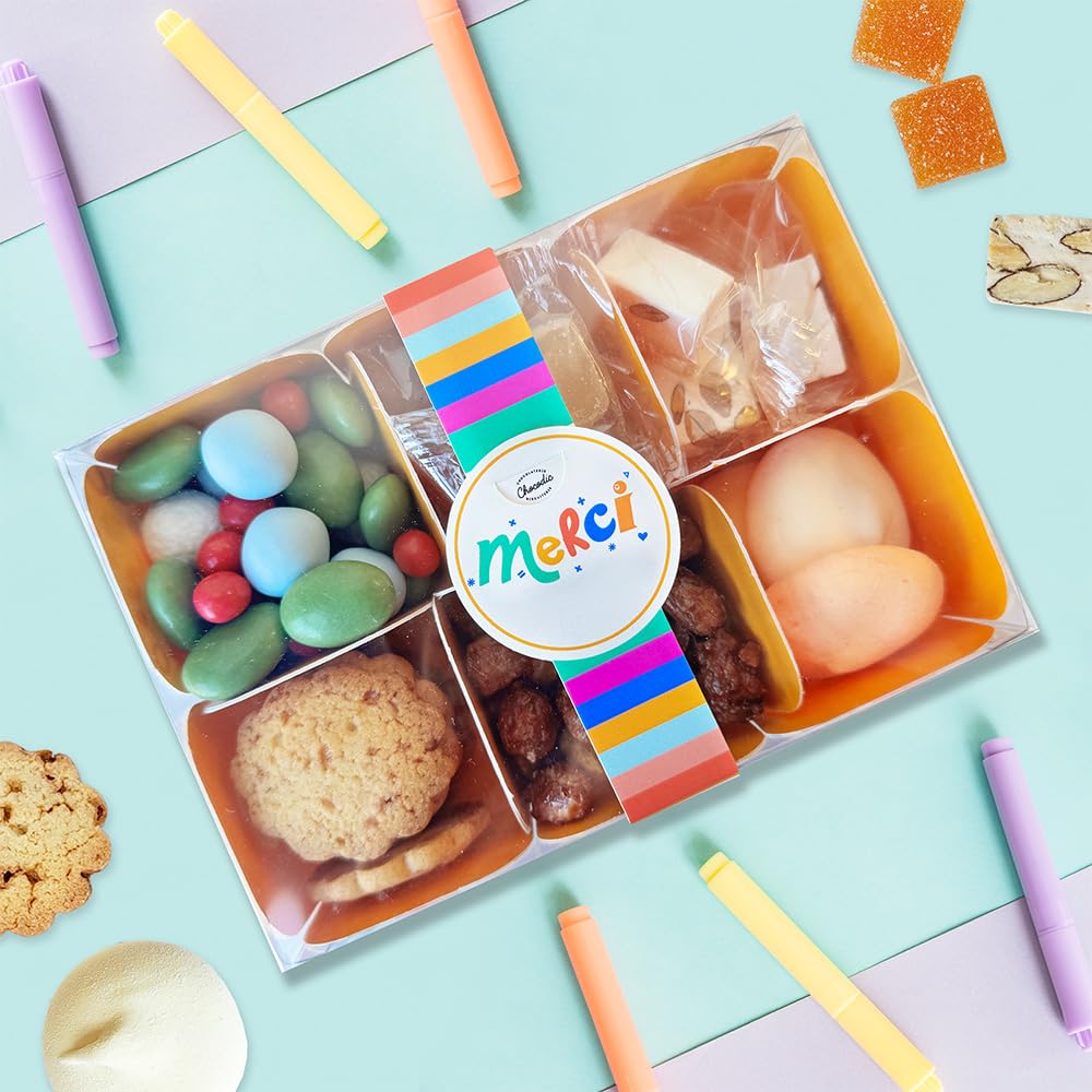 Coffret Assortiment 6 Timbales Gourmandes | Collection Merci | Remerciement Maîtresse Maître Atsem Nounou Collègue