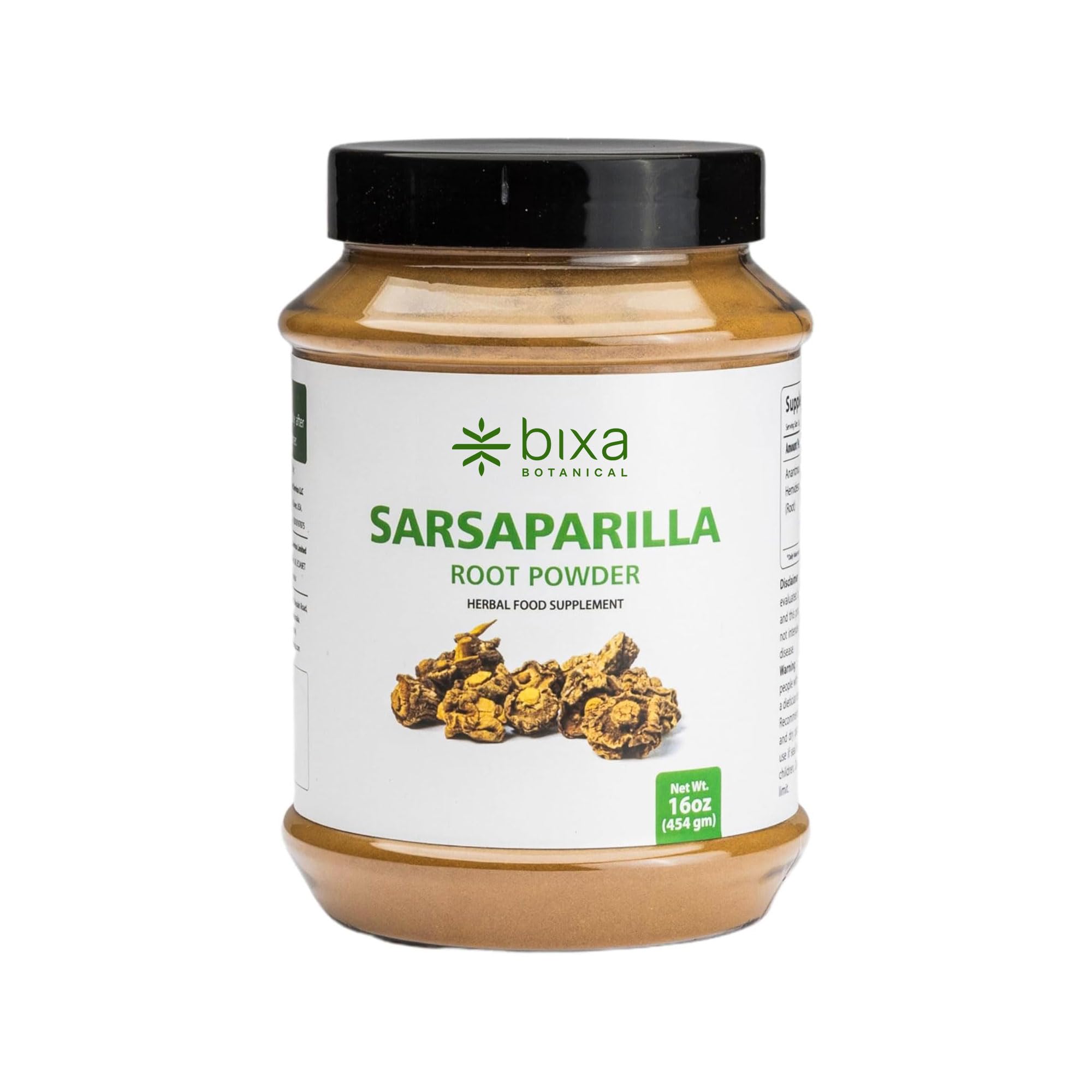 bixa BOTANICAL Sarsaparilla Root Powder, Hemidesmus Indicus, Anantmool Sarsaparilla Root Powder 16 Ounce (Pack of 1)