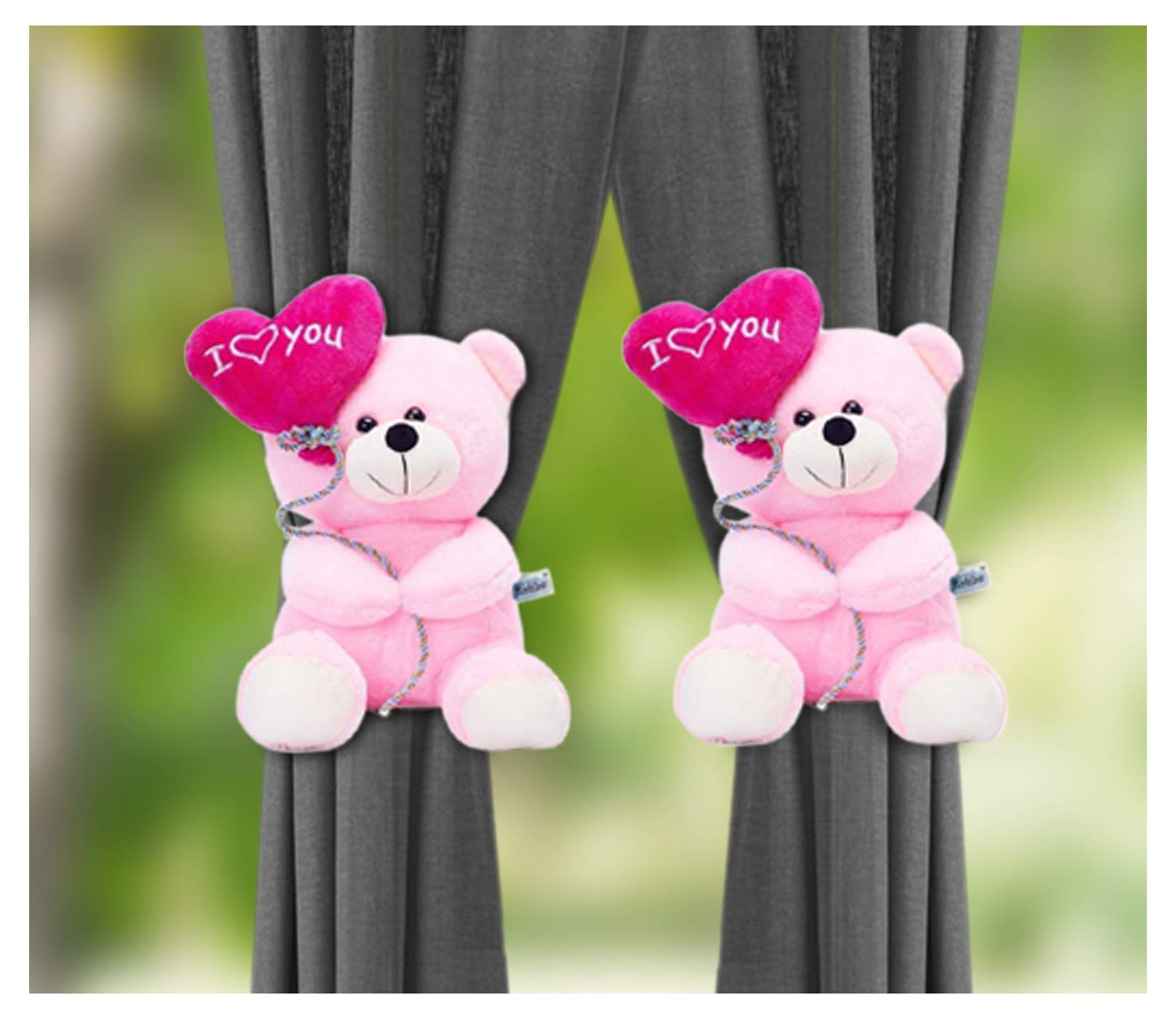 Tickles 2 Pcs Soft Plush Animal Toy Curtain Tiebacks Holder Clip for Children Kids Living Room Accessories Window Curtain (Size: 18 cm Color: Pink) (B08K4KRR3J) Amazon Price History, Amazon Price Tracker