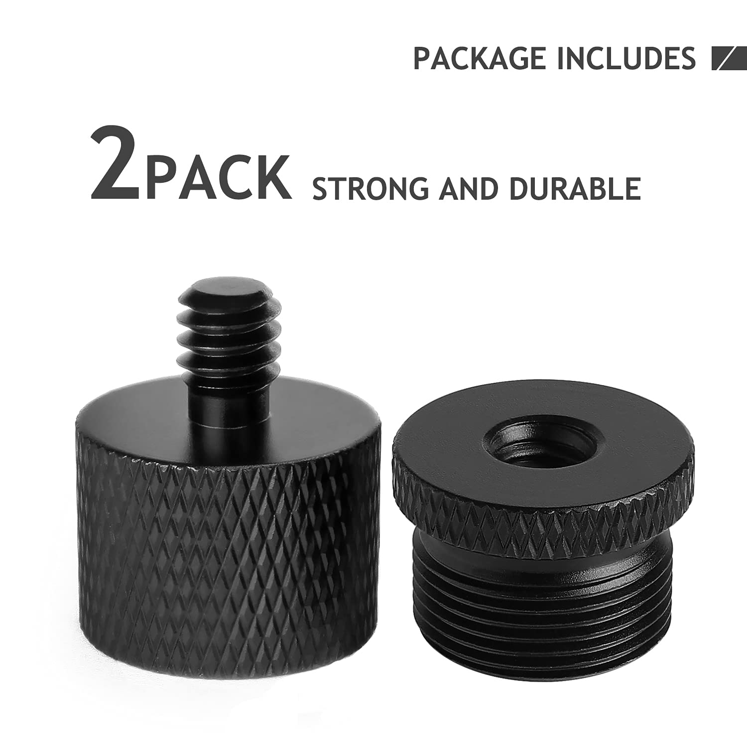 5/8" To 1/4" Mic Stand Adapter - Aluminum Alloy Thread Converter For Microphone & Camera