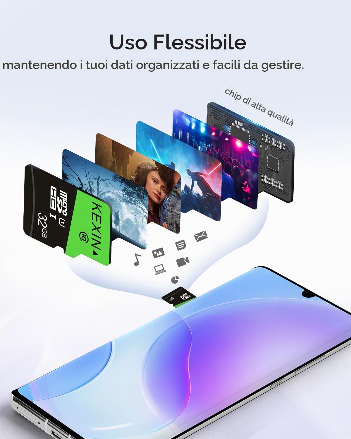 Schede Micro SD 32GB KEXIN Micro SD 32 GB Micro Memoria MicroSD 32 Giga 10 Pezzi Scheda TF SD(C10 e U1) per Telefono, Videocamera, Switch, Gopro, Tablet, Alta Velocità di Lettura Fino a 85 MB/s