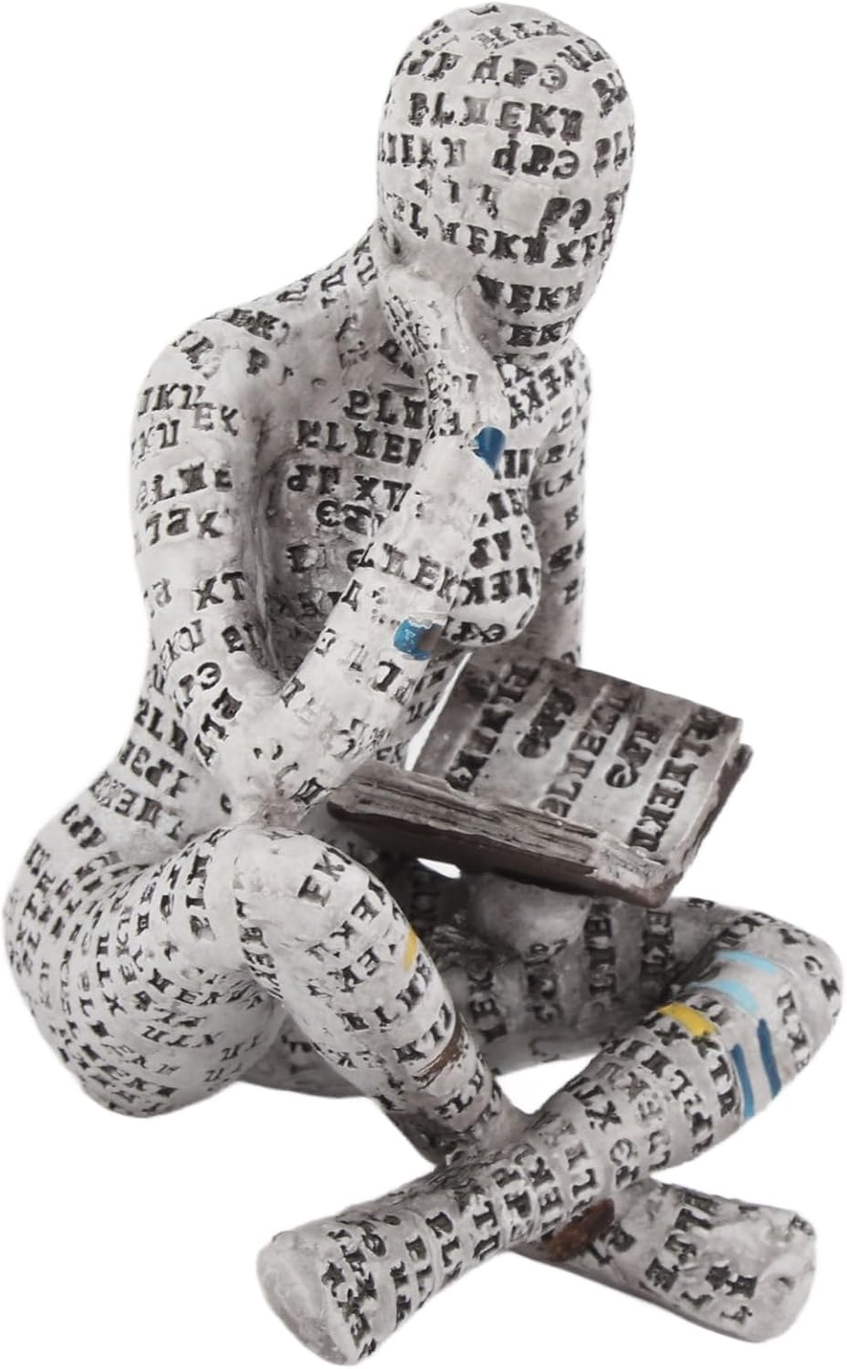 Yctze Innovative Reading Woman Figurine, Pulp Bookshelf Ornaments for Home Decoration, Unique Design Lady Reading Statue, Ideal for Book Lovers (#17)
