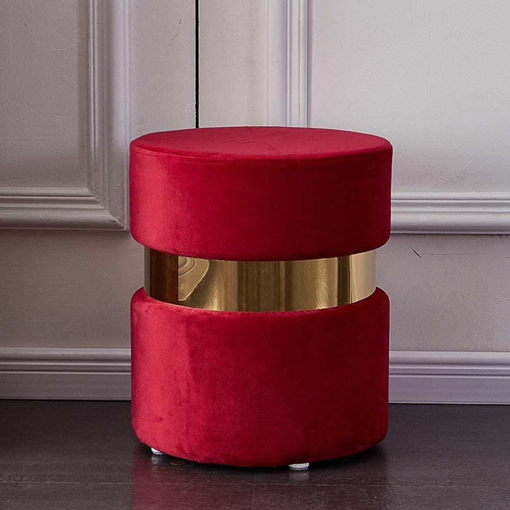 Pouf en velours épais rouge : la solution confort pour vos jambes fatiguées