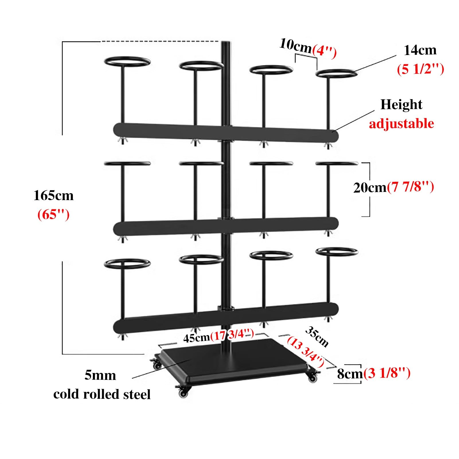 Casco Obra Paquete de 10 Soportes de Pared para Cascos de Seguridad, Soporte Independiente para Casco de Motocicleta para Remolque de Garaje, Soporte para Fijar Casco de Seguridad(Without wheels,Hold