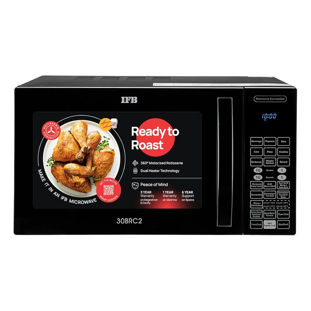 61n dJ0vUAL. UF1000,1000 QL80 IFB 30 L Convection Microwave Oven (30BRC2, Black) Standard : Amazon.in: Home & Kitchen