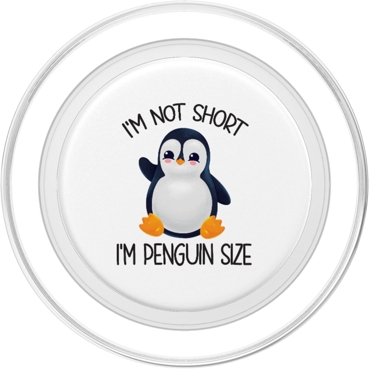 Penguin Costume I'm Not Short I'm Penguin Size PopSockets MagSafe PopGrip for iPhone