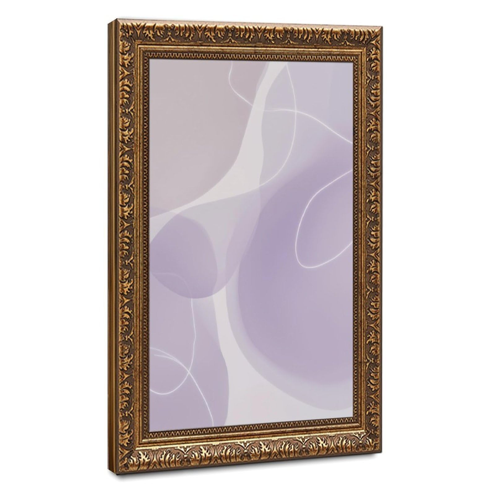 Zguols Beige Abstract And Minimalist Poster 23 Canvas Poster Bedroom Decor Sports Landscape Office Room Decor Gift Retro Gold Frame 24" L X 36" W