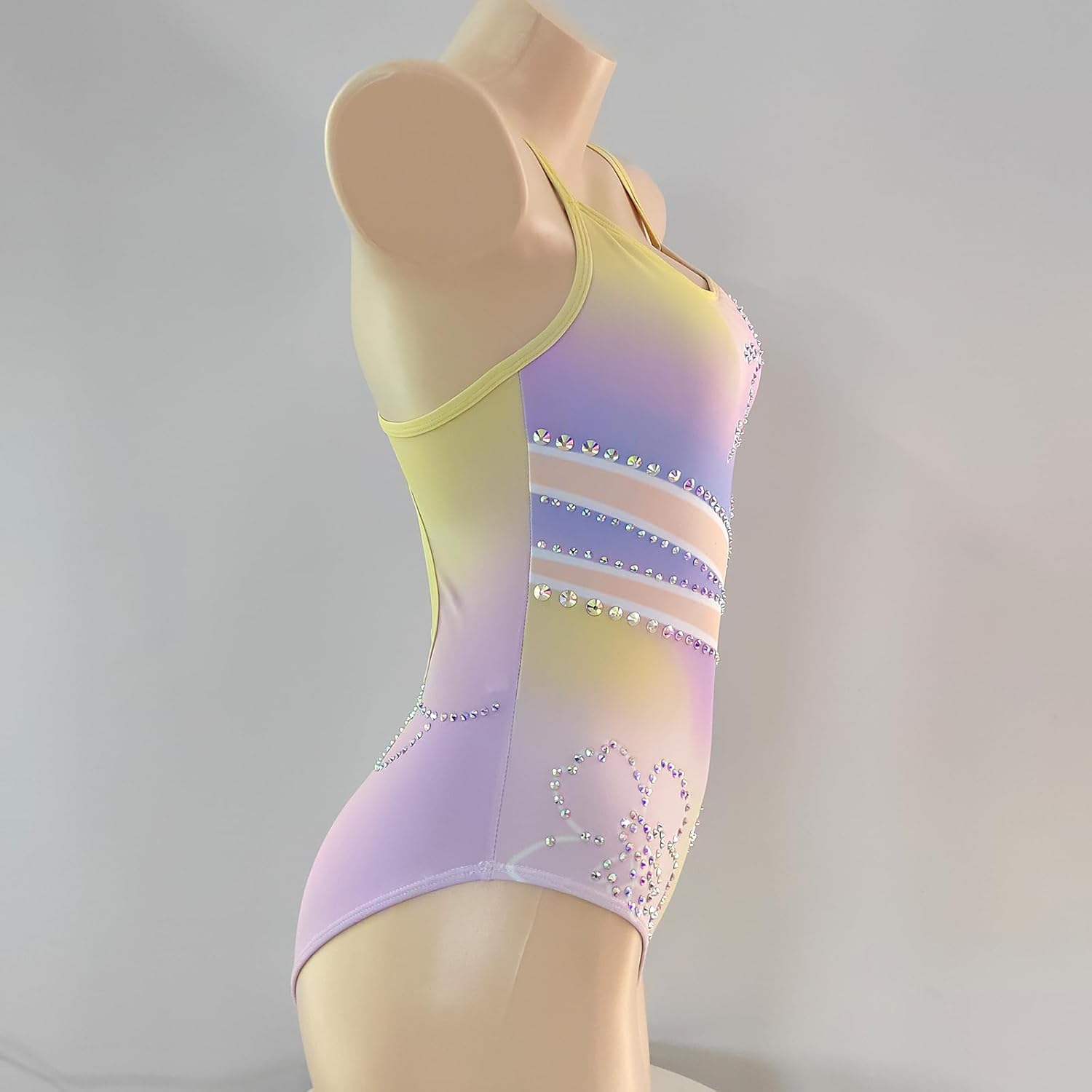 Purple Pattern Synchronized Swimsuit Elegant and Comfortable Swimwear for Women