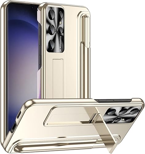 Miniatura 8 de Giilgxy Funda para Galaxy S23 Ultra, S23 Ultra con soporte para S Pen y soporte, funda protectora para Samsung Galaxy S23 Ultra 5G (plateado)