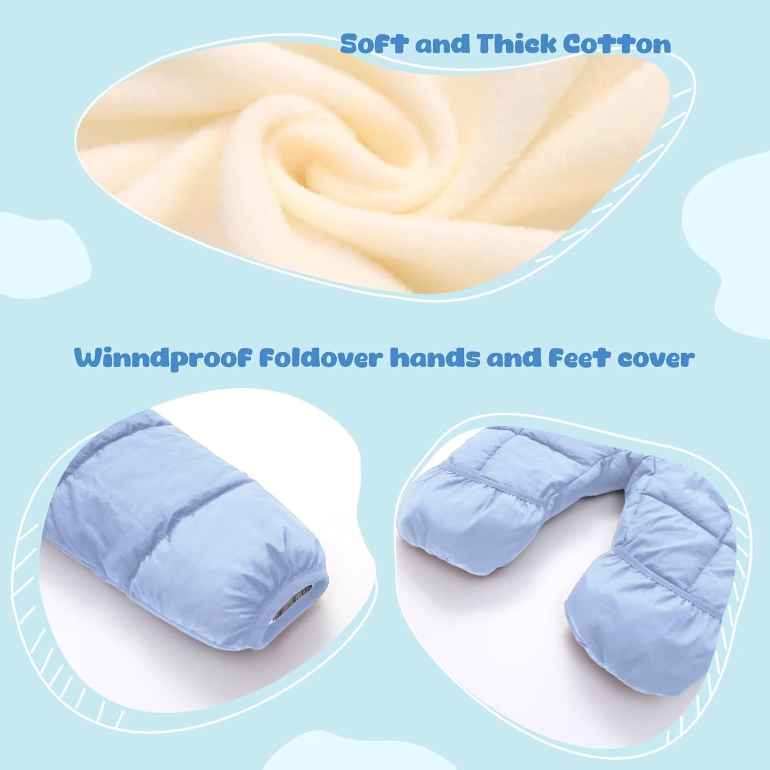 BYFRI Baby Snowsuit Infant Winter Jumpsuit 0-24M Toddler Footed Jacket Unisex Warm Hooded Outfit Thick Fleece Coat - Image 5