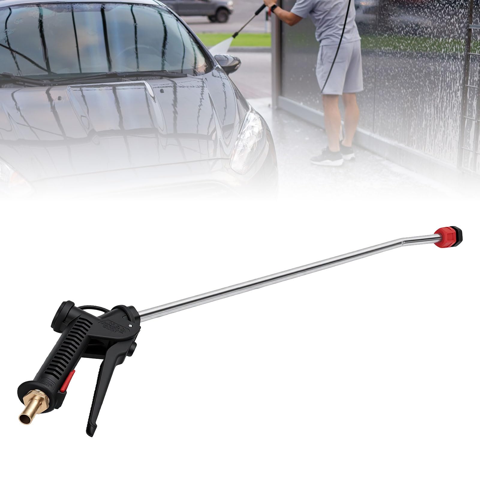 banapoy Pistolet do Myjki Ciśnieniowej, Pistolet Natryskowy Dużej Mocy, Dysza Natryskowa możliwością Regulacji 90° Rozpylacz Pianki Samochodowej, Złącze 1/4, do Czyszczenia łodzi RV