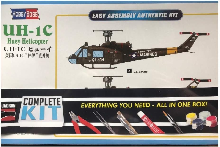 Hobby Boss UH-1C Huey Helicopter 1/48 Scale Model Building Kit