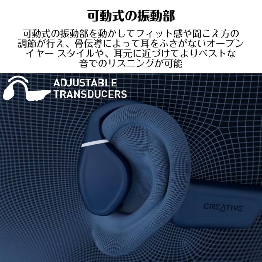 CREATIVE OUTLIER FREE PRO+ 骨伝導イヤホン 骨伝導ヘッドセット初心者にも好適な「Creative Outlier Free