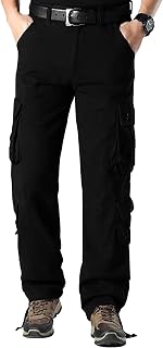 Mens Cargo Trousers Men Cargo Long Trousers Men's Cotton Cargo Pant Mens Cargo Trousers with Pockets Universal Fit