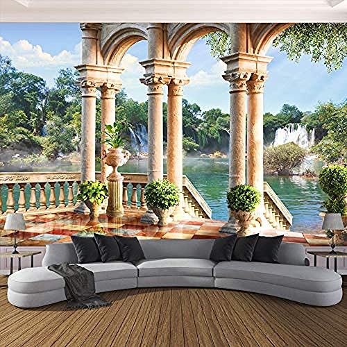 Balcone Cascata Colonna romana Stampa artistica