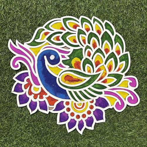 Picrazee Ready Rangoli Stencil Mats Easy…