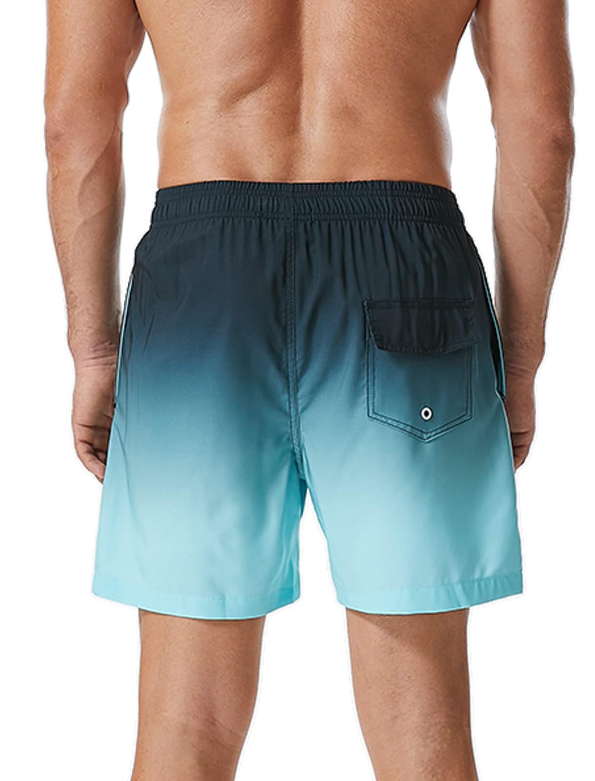 SILKWORLD Pantaloncini da bagno da uomo ad asciugatura rapida, 2 in 1, fodera a compressione, pantaloncini da bagno da uomo con coulisse elastica e tasche