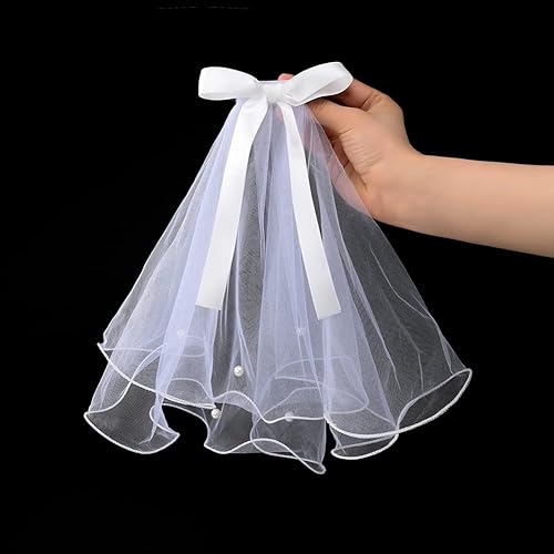 Miniatura 4 de Vestido de velo para perro, disfraz de novia, velo de boda para mascotas con clip, velo hecho a mano, velo para el pelo de perro, accesorios para el