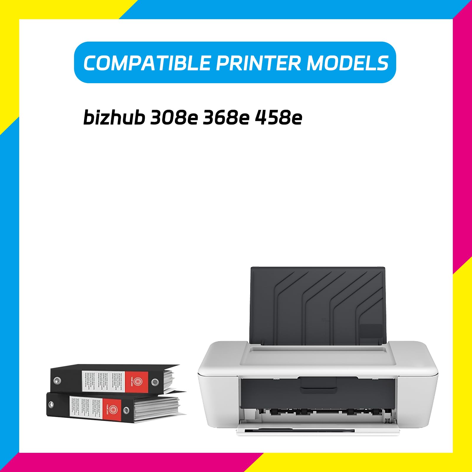 TONERC AA6UR70400 (110V) Fuser Unit Compatible for Konica Minolta bizhub 308e 368e 458e Printers, High Yield 600000 Pages, with Chip High-Definition Printing (3 Pack Black)