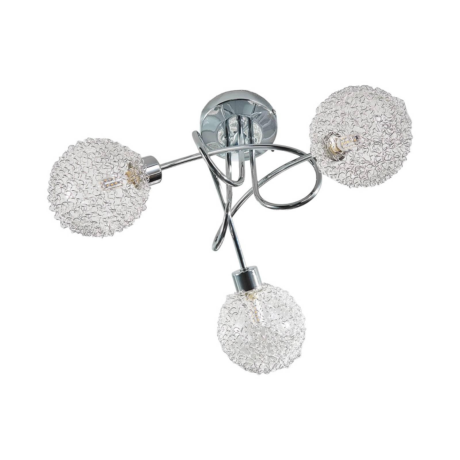 Lindby Silver, Chrome Ceiling Light Ticino Dimmable (Modern) In Silver Made Of Metal For E.g. Hallway (3 Light Sources, G9) From Ceiling Lamp
