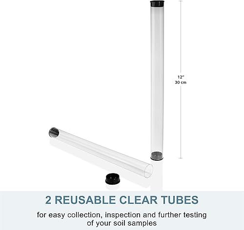 Miniatura 7 de Sonda de muestreo de suelo de 21" para mantenimiento de cuidado de jardines, césped y campos de golf - Acero inoxidable con mango estilo T