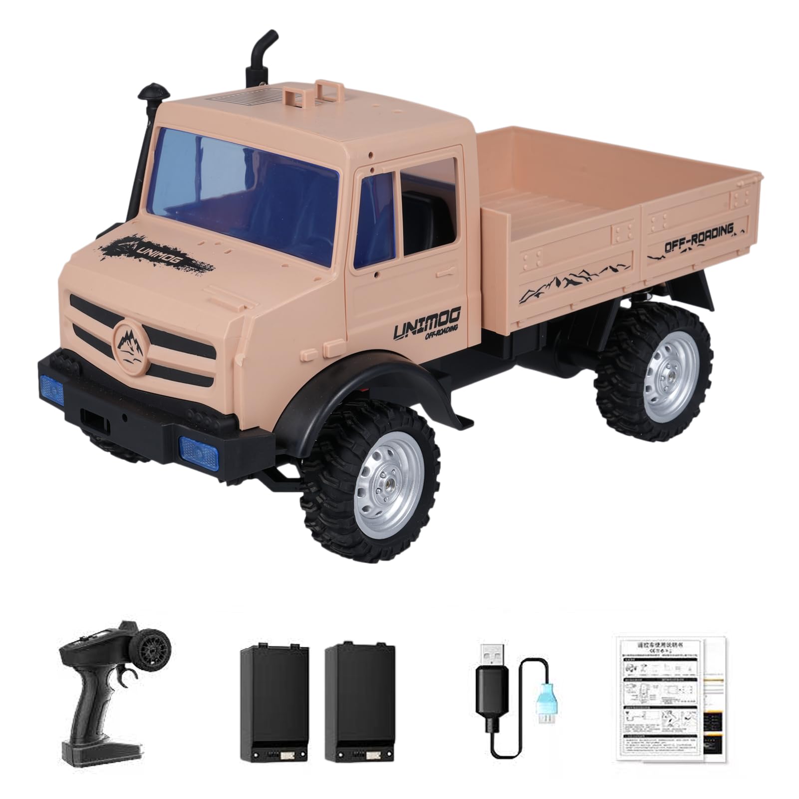 Dodoore Remote Control Cars, 1/16 20km/h Off-road Car, 2.4GHz High Speed Full Scale Climbing Car Rear Drive Dual-Mode Remote Control/Phone Gifts for Adults Teen