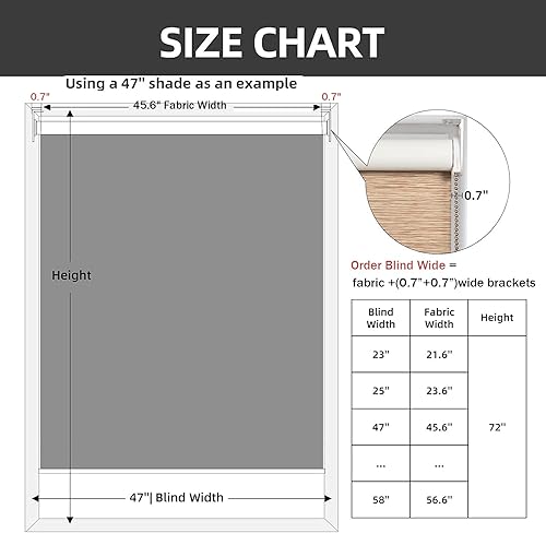 Miniatura 7 de RED GRAPES Persianas enrollables 100 % opacas, con aislamiento térmico, tela con protección UV, para el hogar y la oficina, fáciles de instalar