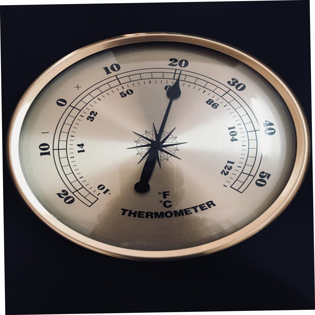Uonlytech 4pezzi Termometro Metallico Rotondo Digitale Per Esterni e Interni Misuratore Di Temperatura Per Giardino Garage e Laboratorio Strumento Pratico e Durevole Per Uso Quotidiano