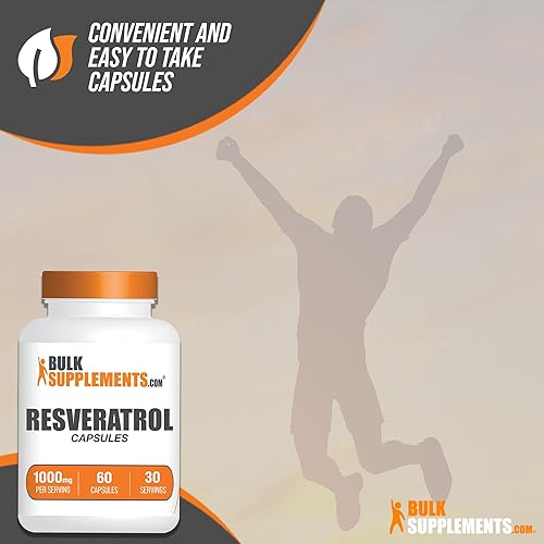 Miniatura 6 de BULKSUPPLEMENTS.COM Cápsulas de resveratrol - Suplemento de resveratrol, Polygonum Cuspidatum, Resveratrol 1000mg - Suplemento antioxidante,