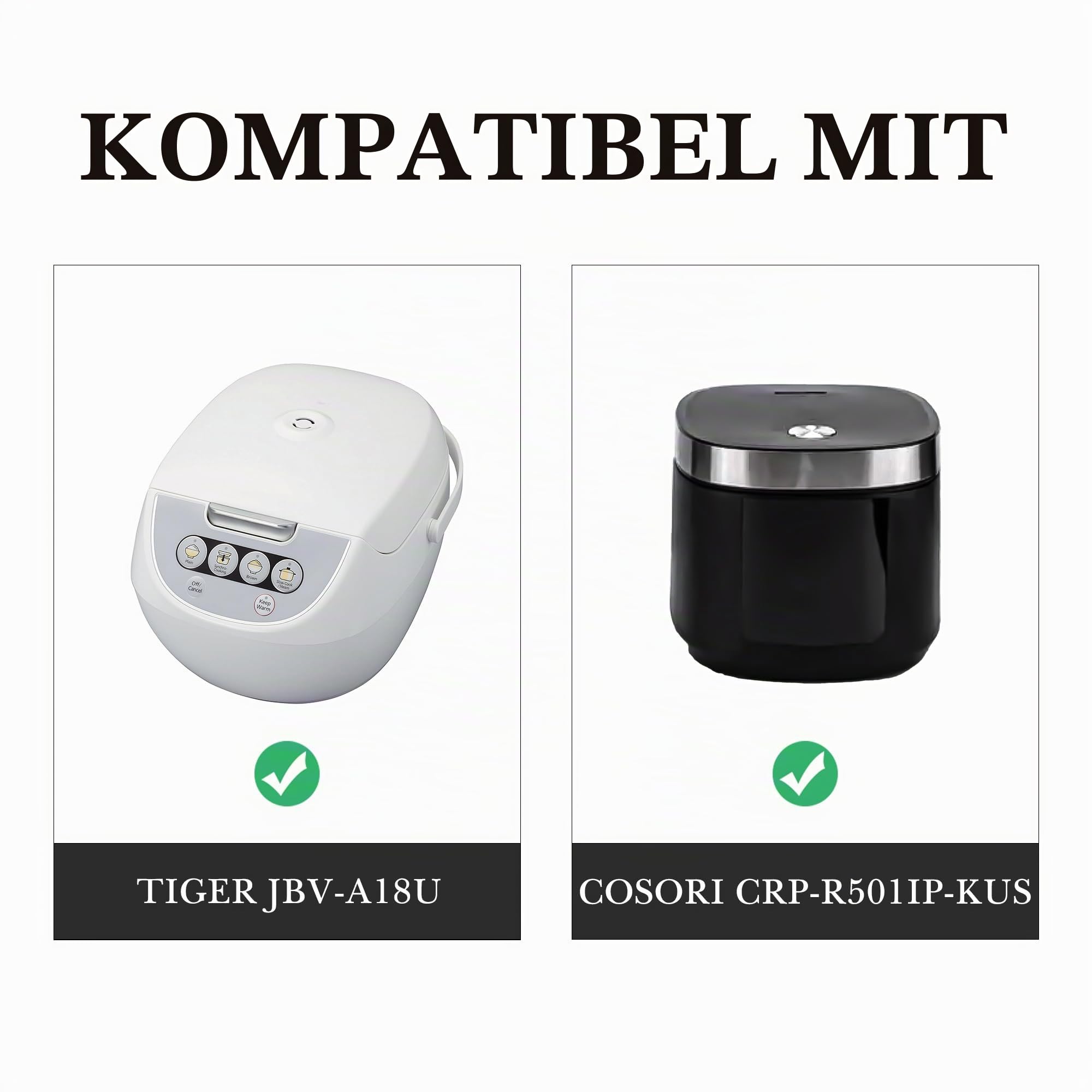 Linkidea Reiskocher-Innentopf aus Aluminiumlegierung, kompatibel mit Tiger JBV-A18U-W und COSORI CRP-R501IP-KUS, spülmaschinenfest, Ersatzschüssel