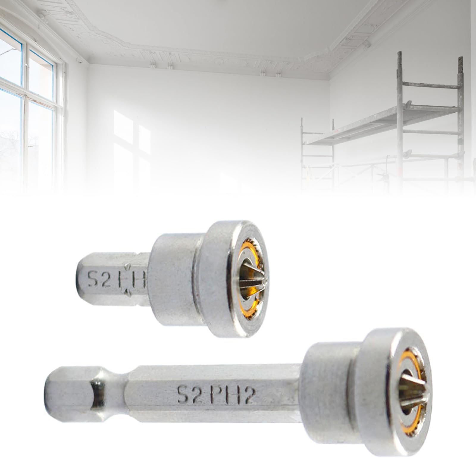 DIIOOMIEEU 25mm/50mm Plasterboard Positioning Screwdriver Bits Magnetic Screwdriver Bits for Plasterboard Installation Tool