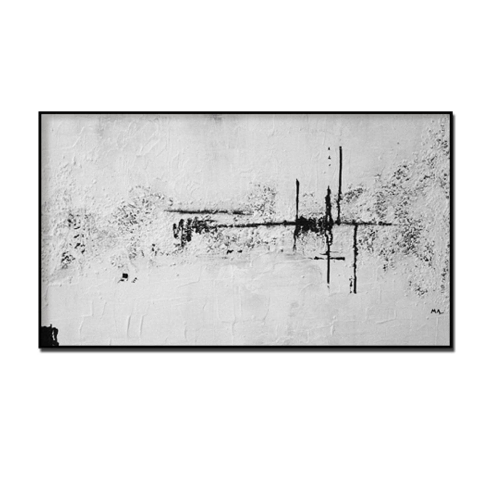 Amazon｜抽象白壁アート額入り抽象シンプル油絵 Xxl 壁アート