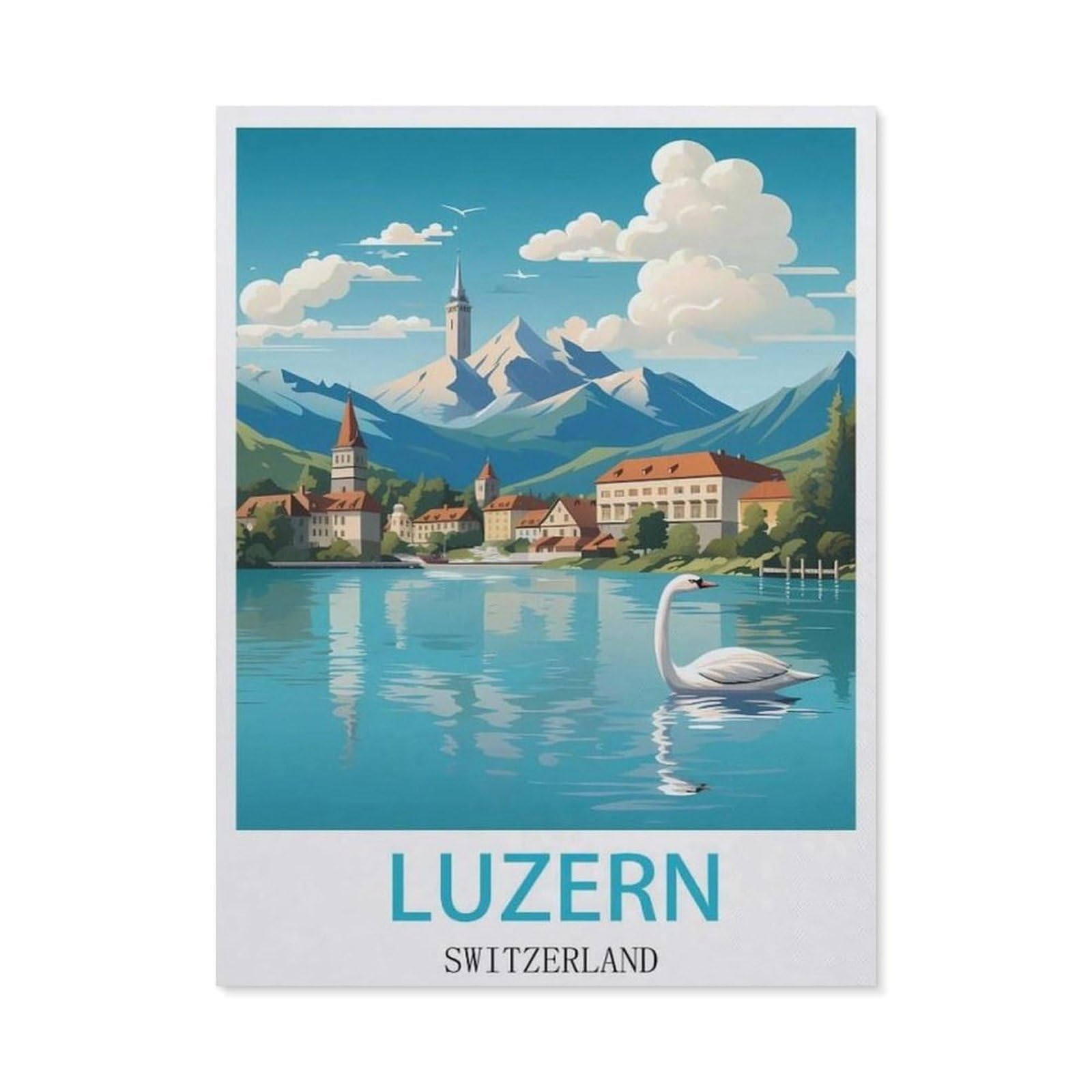 Metal Signs，Luzern Switzerland(15x30cm）