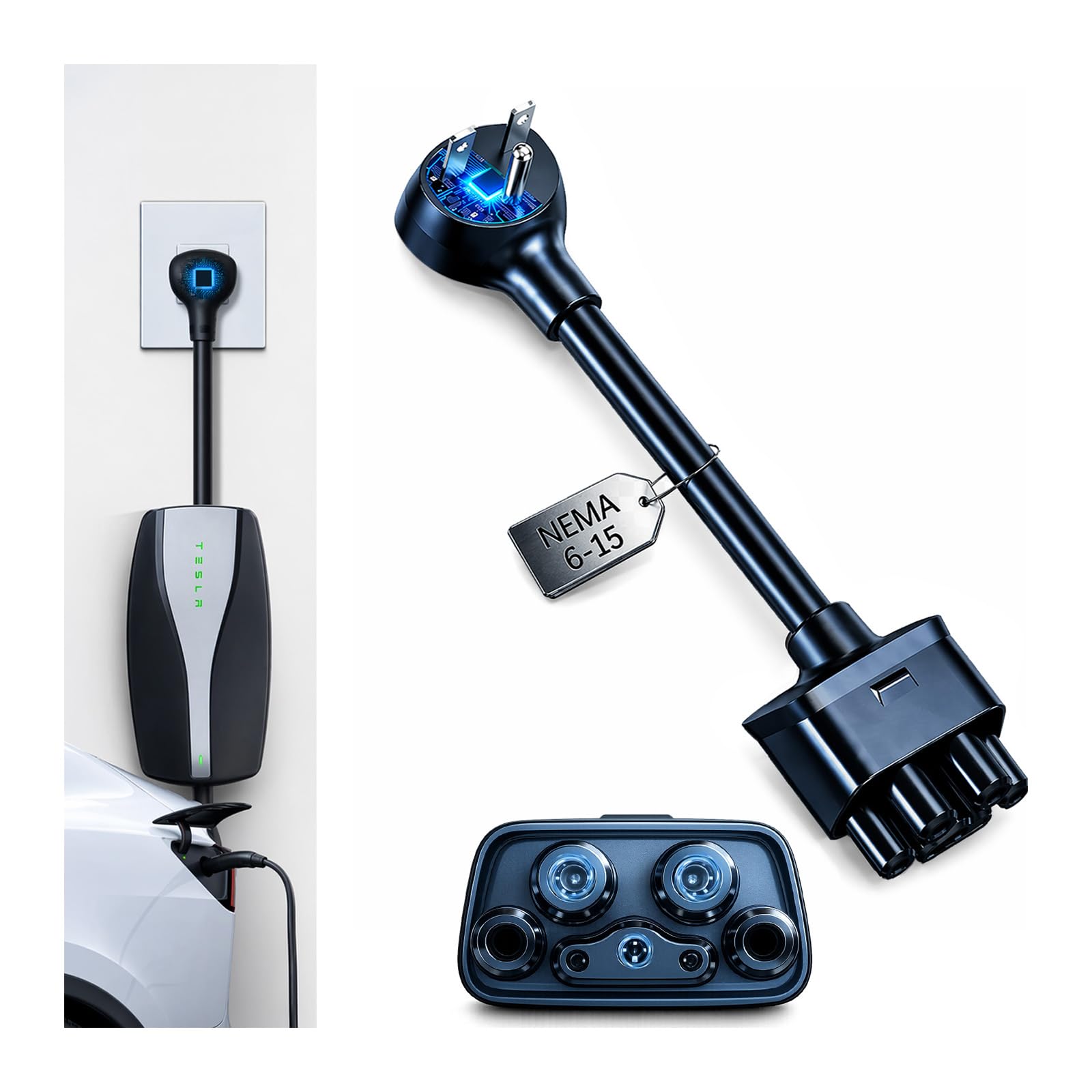 Amazon.com: Ecotome NEMA 6-15 Adapter for Tesla Mobile Charger Gen