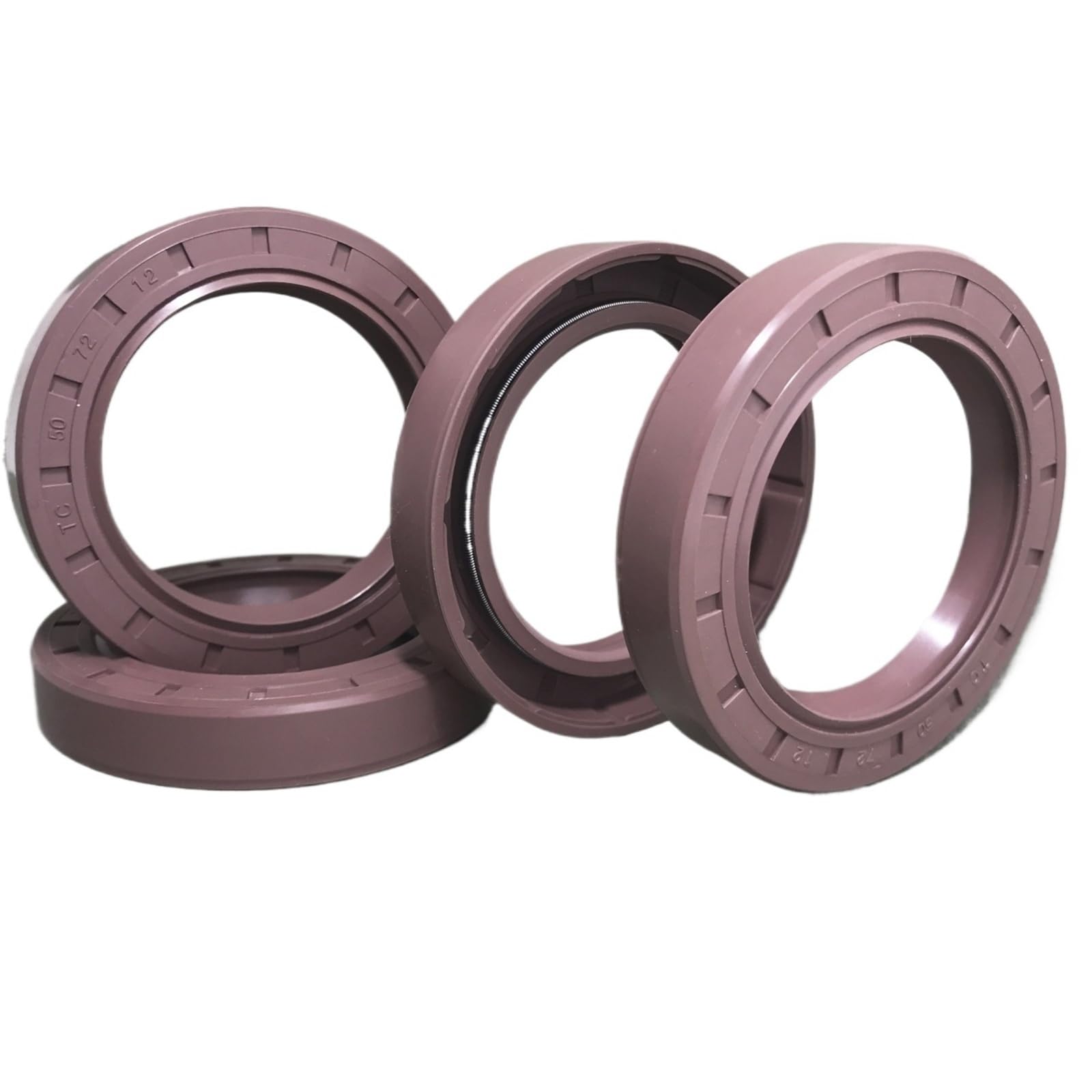 5 * 15 * 6 mm Oil Seal Brown Fluoro Oil Seal Fluorine Rubber Hydrauli Spring Gasket 10pcs/Bag