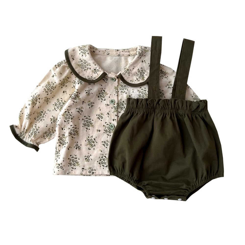 Baby koiベビー服サロペットトップス春秋服ボディスーツ女の子カバーオール長…