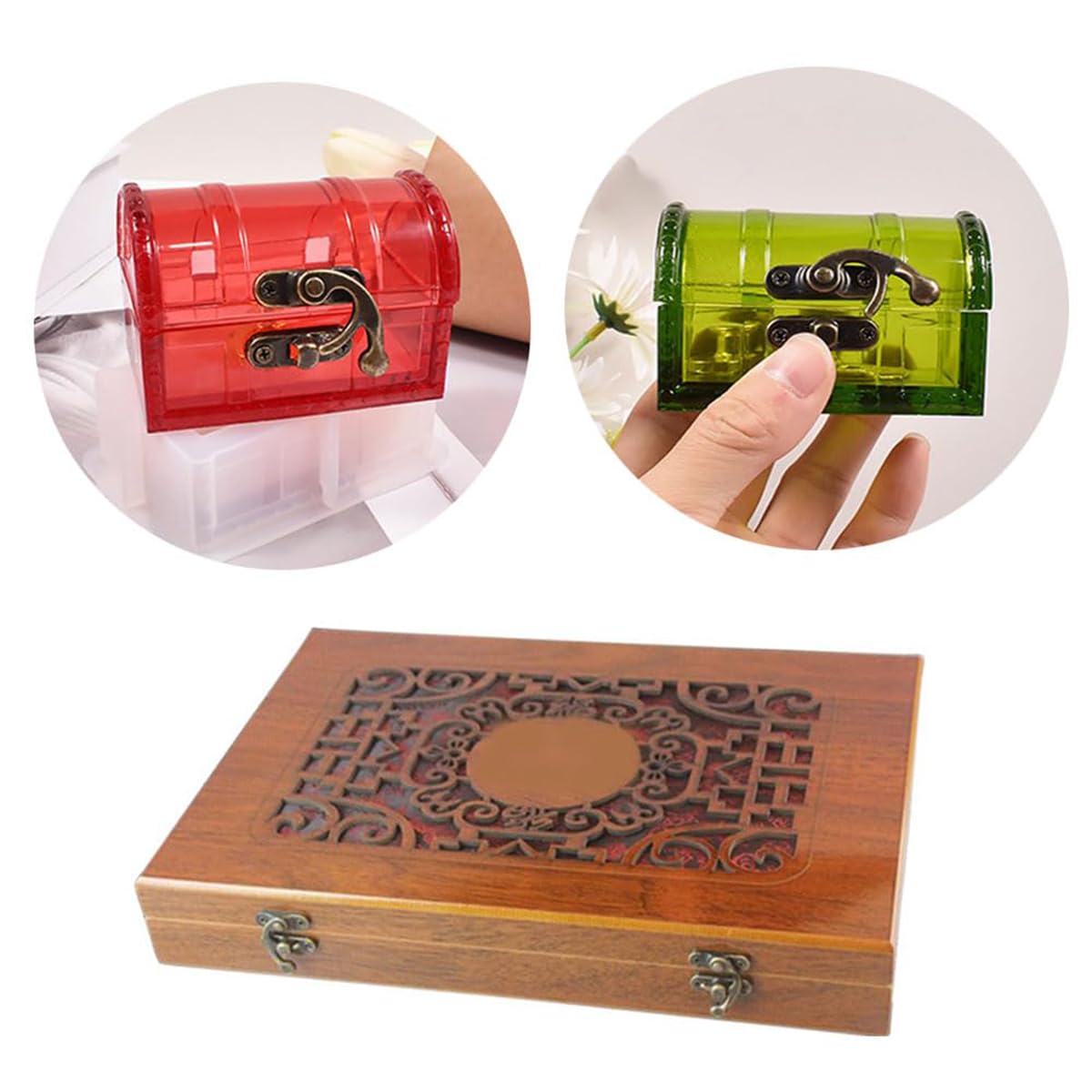 Amazon | Jinmoioy ロック 打掛 金具 8個 コーナー南京錠掛ボックス